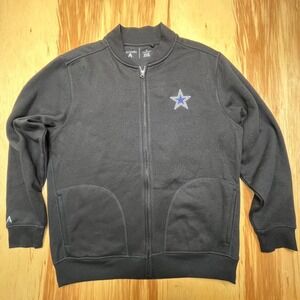 Dallas Cowboys Zip Up Heavy Sweater Jacket Antigua Mens Large‎